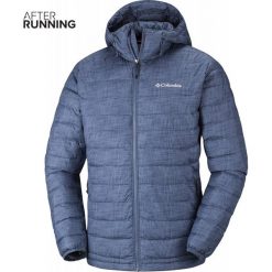 Kurtka Columbia Powder Lite Hooded Jacket M Szaro-Niebieska. Szare kurtki męskie Columbia, na zimę, m, bez wzorów, bez kaptura. Za 370,99 zł.