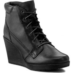 Botki TIMBERLAND - Meriden Lace Ankle B A11Z4 Black. Czarne botki damskie na obcasie Timberland, z materiału. W wyprzedaży za 449,00 zł.