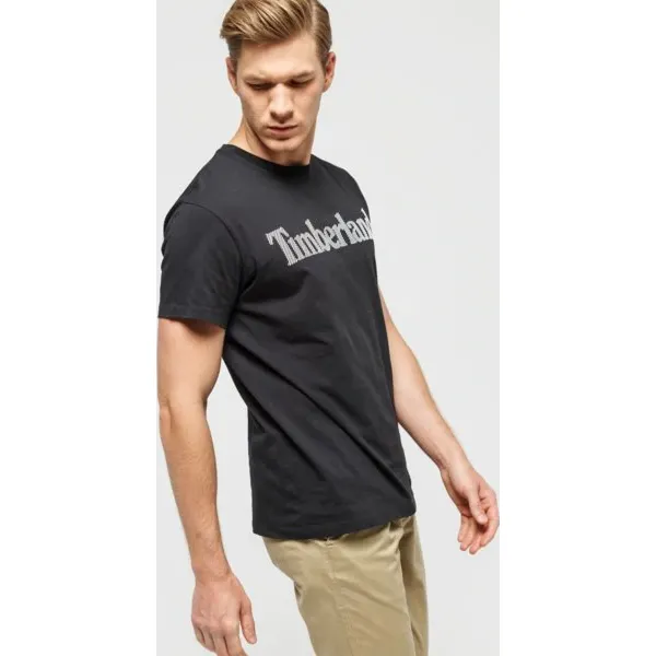 Timberland Koszulka Ss Elevated Linear Tee , czarny, rozmiar M. Czarne koszulki męskie Timberland, m, bez wzorów, z bawełny, bez kołnierzyka, z krótkim rękawem, krótkie. W wyprzedaży za 119,99 zł.