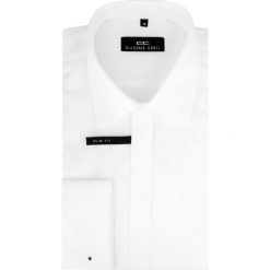 Koszula MARIO 018slim. Białe koszule męskie marki Giacomo Conti, m, z bawełny, eleganckie, z klasycznym kołnierzykiem. Za 129,00 zł.