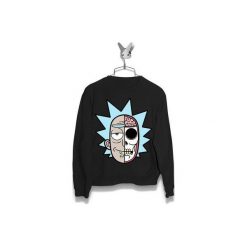 Bluza Pół Czaszki Rick Męska. Czarne bluzy męskie Failfake, s, bez wzorów, bez kołnierzyka, bez rękawów, bez kaptura. Za 170,00 zł.