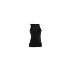 Top slim Gym & Pilates 900 damski. Czarne topy damskie NYAMBA, s, bez wzorów, z elastanu, bez kołnierzyka. Za 74,99 zł.