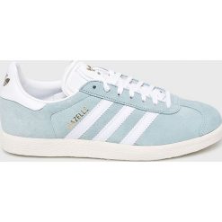 Adidas Originals - Buty Gazelle W. Niebieskie buty sportowe damskie adidas Originals, bez wzorów, ze skóry, sportowe. W wyprzedaży za 249,90 zł.