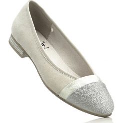 Baleriny Jana bonprix szary. Szare baleriny damskie marki bonprix, bez wzorów, na wysokim obcasie. Za 109,99 zł.