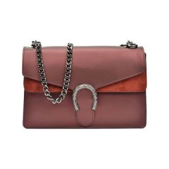 Torebki klasyczne damskie: Skórzana torebka w kolorze bordowym – (S)27,5 x (W)18 x (G)9,5 cm