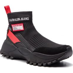 Sneakersy CALVIN KLEIN JEANS - Tysha R7812 Black/Tomato. Czarne półbuty damskie Calvin Klein Jeans, z jeansu. W wyprzedaży za 489,00 zł.