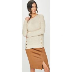 Answear - Sweter. Szare swetry klasyczne damskie ANSWEAR, l, z dzianiny, z okrągłym kołnierzem. Za 99,90 zł.
