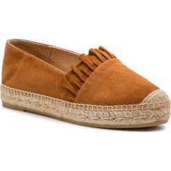 Espadryle KANNA - 19KV8000 Ante Cognac. Pomarańczowe espadryle damskie marki Kanna, bez wzorów, ze skóry, bez obcasa, na płaskiej podeszwie. Za 309,00 zł.