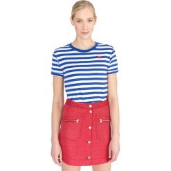 Scotch & Soda Koszulka Niebieski Biały. Niebieskie koszulki damskie Scotch & Soda, l, w paski, z bawełny, bez kołnierzyka. Za 175,95 zł.