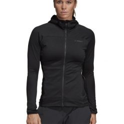 ADIDAS TRACEROCKER HOODED FLECE JACKET > DQ1517. Bluzy damskie Adidas, bez wzorów, z elastanu, bez rękawów, długie, bez kaptura. Za 309,99 zł.