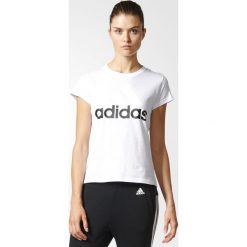KOSZULKA - KR.REKAW WHITE ESS LI SLI TEE. Białe t-shirty damskie marki Adidas, z bawełny, z krótkim rękawem. Za 69,99 zł.