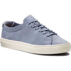 Sneakersy LACOSTE - L.12.12 Unlined 1183 Caw 7-35CAW0018LP6 Lt Purp/Off Wht. Fioletowe półbuty damskie marki Lacoste, na co dzień, bez wzorów, ze skóry ekologicznej, bez obcasa, na płaskiej podeszwie, bez zapięcia. W wyprzedaży za 379,00 zł.