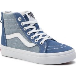 Tenisówki VANS - Sk8-Hi Zip VN0A3276VIO1 (Chambray) Canvas True Na. Niebieskie trampki chłopięce Vans, bez wzorów, z gumy, bez zapięcia. W wyprzedaży za 189,00 zł.