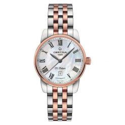 ZEGAREK CERTINA DS Podium Lady Automatic C001.007.22.113.00. Szare zegarki damskie CERTINA, złote. Za 3090,00 zł.