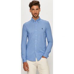 Polo Ralph Lauren - Koszula. Niebieskie koszule męskie Polo Ralph Lauren, s, bez wzorów, z bawełny, casualowe, polo, z długim rękawem. W wyprzedaży za 449,90 zł.