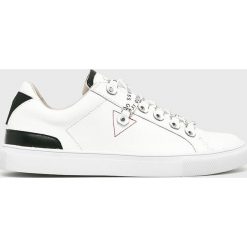 Guess Jeans - Buty. Białe buty sportowe męskie marki Guess Jeans, z jeansu, na sznurówki. Za 439,90 zł.
