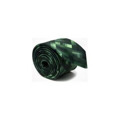 KRAWAT GREEN PIXEL. Zielone krawaty męskie marki Marthu, na imprezę, z nadrukiem, z satyny. Za 129,00 zł.
