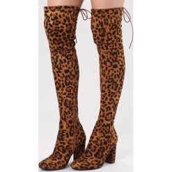 Buty zimowe damskie: Panterkowe Kozaki Animal Shout