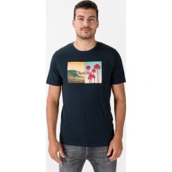 Jack & Jones Suite Koszulka Niebieski. Niebieskie podkoszulki męskie Jack & Jones, m, z nadrukiem, z bawełny, z krótkim rękawem. Za 64,95 zł.