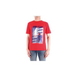 T-shirty z krótkim rękawem Calvin Klein Jeans J30J312285. Czerwone t-shirty męskie Calvin Klein Jeans, s, bez wzorów, z jeansu, bez kołnierzyka, krótkie. Za 182,11 zł.