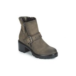 Botki Bugatti BORLAM. Szare botki damskie marki Bugatti, bez obcasa, bez zapięcia. Za 255,96 zł.