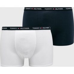 Tommy Hilfiger - Bokserki dziecięce 128-164 cm (2 pack). Niebieskie majtki chłopięce TOMMY HILFIGER, bez wzorów, z elastanu. W wyprzedaży za 99,90 zł.