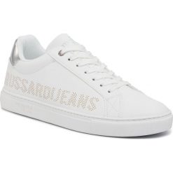 Sneakersy TRUSSARDI JEANS - 79A00465 W001. Białe półbuty damskie Trussardi Jeans, z jeansu. W wyprzedaży za 419,00 zł.
