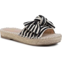 Espadryle TWINSET - Ciabattina 201LMPZRR Nero/Ottic 01825. Brązowe espadryle damskie Twinset, z aplikacjami, ze skóry ekologicznej, bez obcasa. Za 459,00 zł.