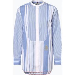 Tommy Hilfiger - Bluzka damska – Felicity, niebieski. Niebieskie bluzki damskie TOMMY HILFIGER, z haftami, z bawełny, eleganckie, z klasycznym kołnierzykiem, bez rękawów. Za 579,95 zł.