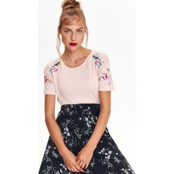 T-shirty damskie: T-SHIRT KRÓTKI RĘKAW DAMSKI, Z NADRUKIEM, LUŹNY, NA CO DZIEŃ