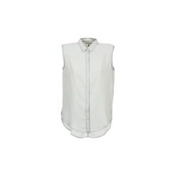 Koszule Calvin Klein Jeans FLUID SHIRT. Szare koszule damskie Calvin Klein Jeans, s, bez wzorów, z jeansu, bez kołnierzyka, bez rękawów. W wyprzedaży za 351,20 zł.