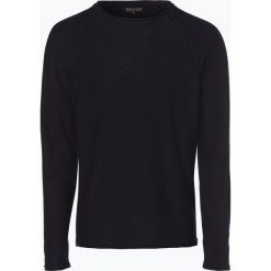 Review - Sweter męski, niebieski. Niebieskie swetry męskie marki Review, m, bez wzorów, bez kołnierzyka, bez kaptura. Za 89,95 zł.