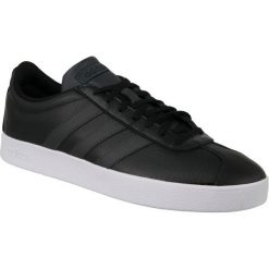 Adidas Vl Court 2.0 b43816 41 1/3 Czarne. Czarne buty sportowe męskie marki Adidas, ze skóry. W wyprzedaży za 199,99 zł.