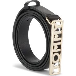 Pasek Damski TOMMY HILFIGER - Tommy Plaque Belt 2.0 AW0AW06929 002. Czarne paski damskie TOMMY HILFIGER, w paski, ze skóry. W wyprzedaży za 189,00 zł.
