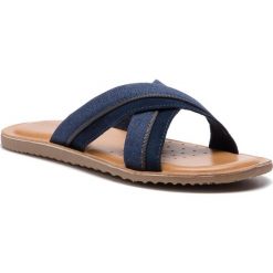 Klapki GEOX - U Artie F U92V1F 022NB C4072 Dk Royal. Niebieskie klapki męskie Geox, ze skóry. W wyprzedaży za 209,00 zł.