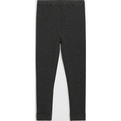 Mango Kids - Legginsy dziecięce Lisa 110-164 cm. Szare spodnie dziewczęce Mango Kids, bez wzorów, z bawełny. Za 69,99 zł.