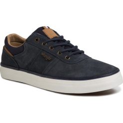Tenisówki WRANGLER - Monument Suede Sport WM01004A Navy 016. Niebieskie trampki męskie Wrangler, bez wzorów, z zamszu, sportowe, bez zapięcia. W wyprzedaży za 219,00 zł.