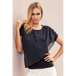 Bluzki asymetryczne: Elegancka damska bluzka Carolyn czarna