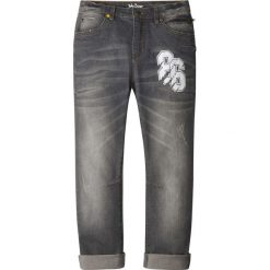 Dżinsy ze stretchem bonprix szary denim. Szare spodnie chłopięce marki bonprix, bez wzorów, z jeansu, klasyczne. Za 79,99 zł.