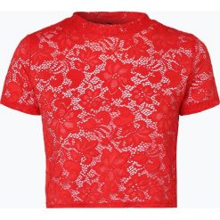 ONLY - T-shirt damski – Onlalba, czerwony. Czerwone t-shirty damskie ONLY, s, bez wzorów, z koronki, bez kołnierzyka. Za 29,95 zł.