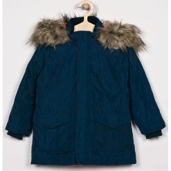 Pepe Jeans - Kurtka puchowa dziecięca Terry 122-180 cm. Niebieskie kurtki chłopięce z bawełny, długie. W wyprzedaży za 269,90 zł.