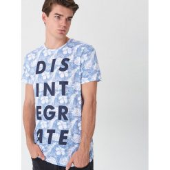 T-shirt z tropikalnym printem - Niebieski. Niebieskie t-shirty męskie House, s, bez wzorów, bez kołnierzyka. Za 49,99 zł.