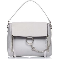 Szara Elegancka Torba Listonoszka z Metalowym Łańcuszkiem. Szare listonoszki męskie Moe, bez wzorów, eleganckie, małe. Za 163,90 zł.