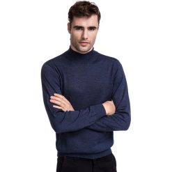 Sweter OTTAVIO SWGR000293. Niebieskie swetry męskie Giacomo Conti, m, bez wzorów, z wełny. Za 199,00 zł.