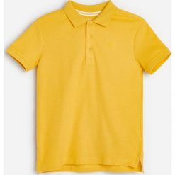 Bawełniana koszulka polo - Żółty. Żółte koszulki męskie Reserved, bez wzorów, z bawełny, polo, bez rękawów. Za 25,99 zł.