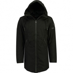 Parka "Bluetech" w kolorze czarnym. Czarne parki męskie marki Geographical Norway Men, m, z aplikacjami. W wyprzedaży za 386,95 zł.