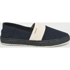 Gant - Espadryle. Niebieskie espadryle damskie GANT, bez wzorów, z materiału, bez obcasa, na obcasie. W wyprzedaży za 219,90 zł.