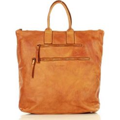 MARCO MAZZINI Torebka skórzana pojemny plecak vintage old pelle lavata brąz camel. Brązowe torebki damskie sportowe MAZZINI, ze skóry, sportowe. W wyprzedaży za 499,00 zł.