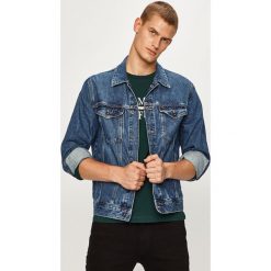 Tommy Jeans - Kurtka. Niebieskie płaszcze męskie Tommy Jeans, m, bez wzorów, z bawełny, krótkie, bez kaptura. W wyprzedaży za 319,90 zł.