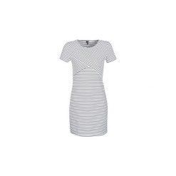 Sukienki krótkie Vero Moda VMVIGGA. Białe sukienki damskie Vero Moda, s, bez wzorów, bez kołnierzyka, z krótkim rękawem, krótkie, mini. Za 119,00 zł.